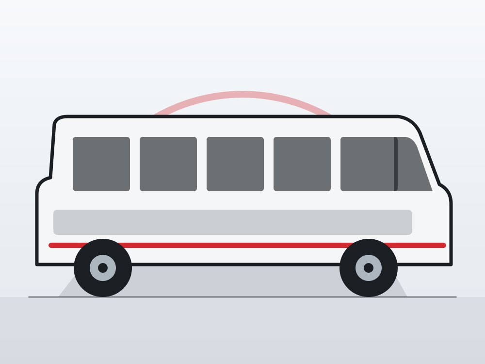 White Iveco Mago 30-seat midicoach used for group transfers to Gibraltar